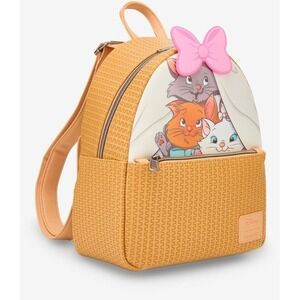 NEW Loungefly Disney The Aristocats Kittens & Marie Basket Bow Mini Backpack